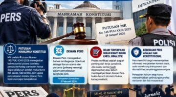 POLISI DIMINTA HORMATI KEBEBASAN PERS, KARYA JURNALISTIK TAK SEMESTINYA LANGSUNG DITANGANI DENGAN PENDEKATAN PIDANA